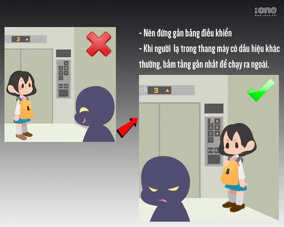 An toàn cho trẻ khi đi thang máy