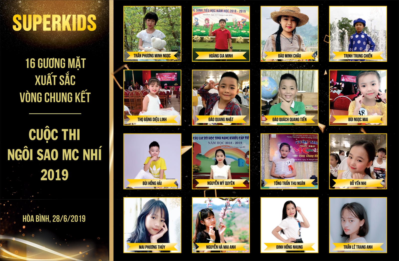 Lộ diện 16 gương mặt xuất sắc vào Vòng chung kết Cuộc thi Ngôi sao MC Nhí 2019