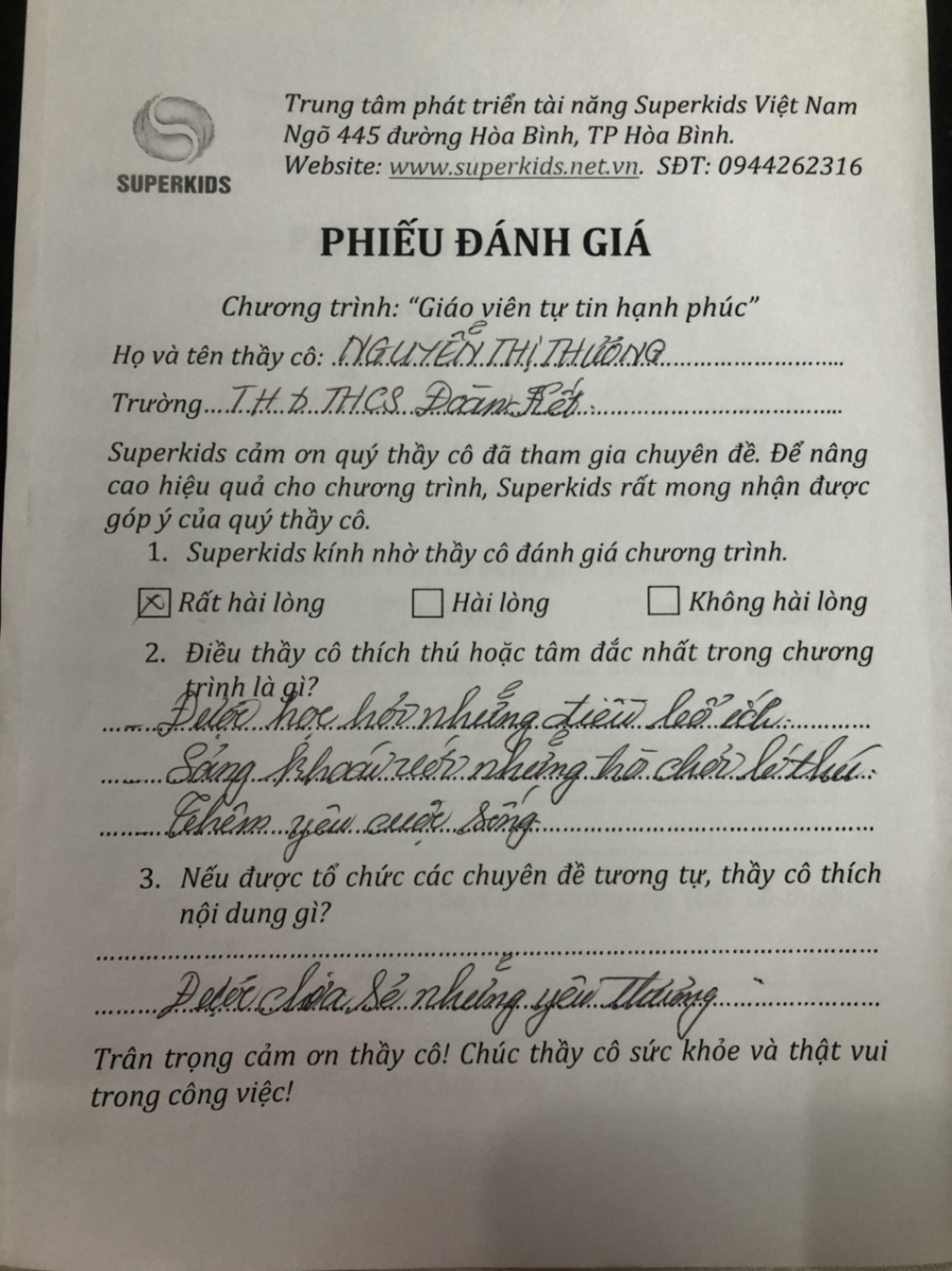 Cảm nhận về chương trình 