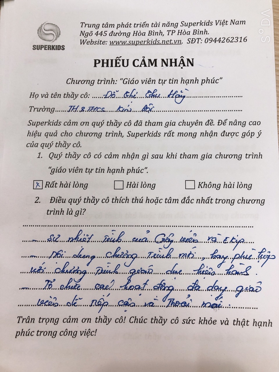 Cảm nhận về chương trình 