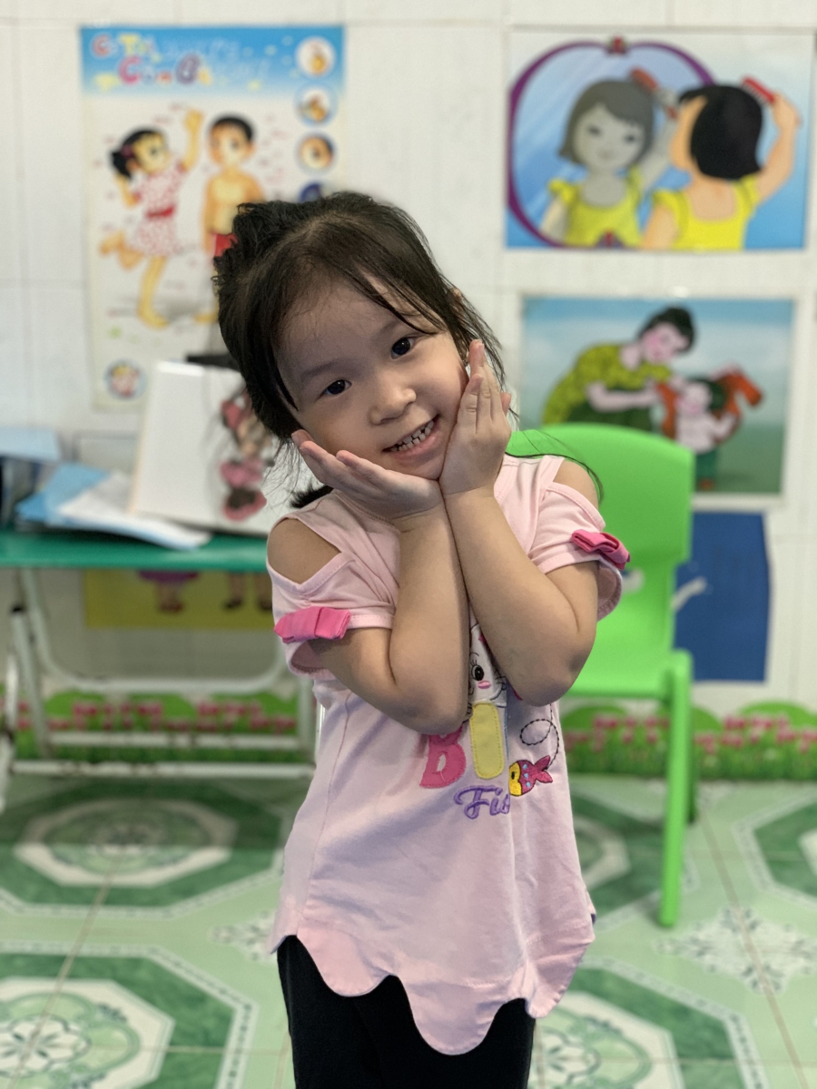 Kỹ năng giải phóng ngôn ngữ hình thể Trường mầm non Phương Lâm thành phố Hòa Bình