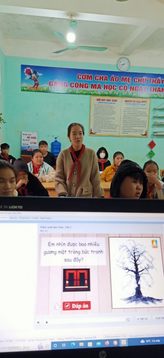 TIẾT HỌC KHÁNG CỰ CÁM DỖ CỦA CÁC EM HỌC SINH LỚP 8_ TRƯỜNG TIỂU HỌC VÀ TRUNG HỌC CƠ SỞ TRUNG HÒA_ HUYỆN TÂN LẠC_TỈNH HÒA BÌNH