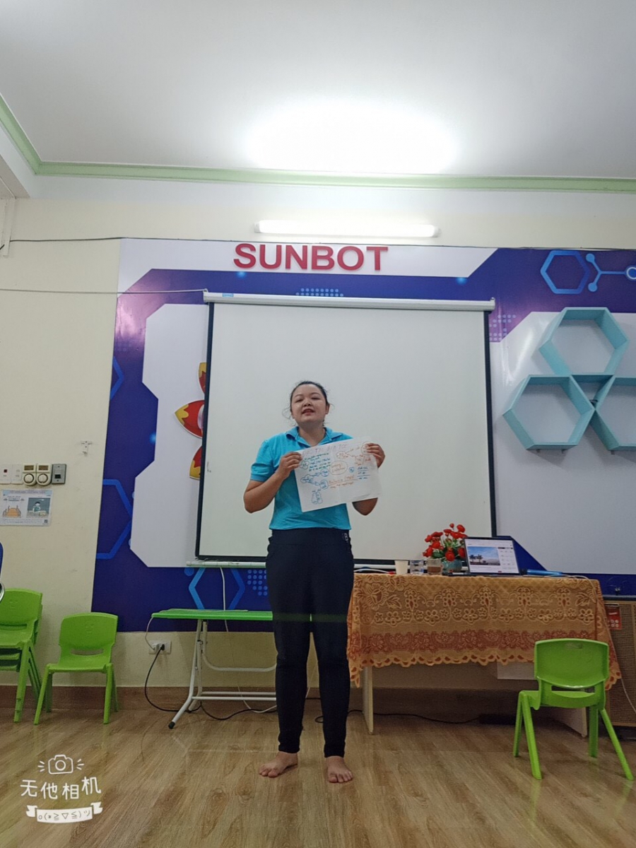 Cô Thanh Mai lên trình bày cách mở đầu gây ấn tượng