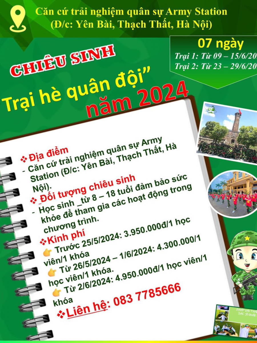 Thông tin về trại hè 2024